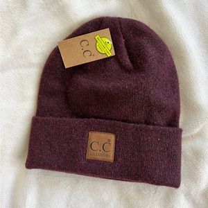 Burgundy CC beanie NWT